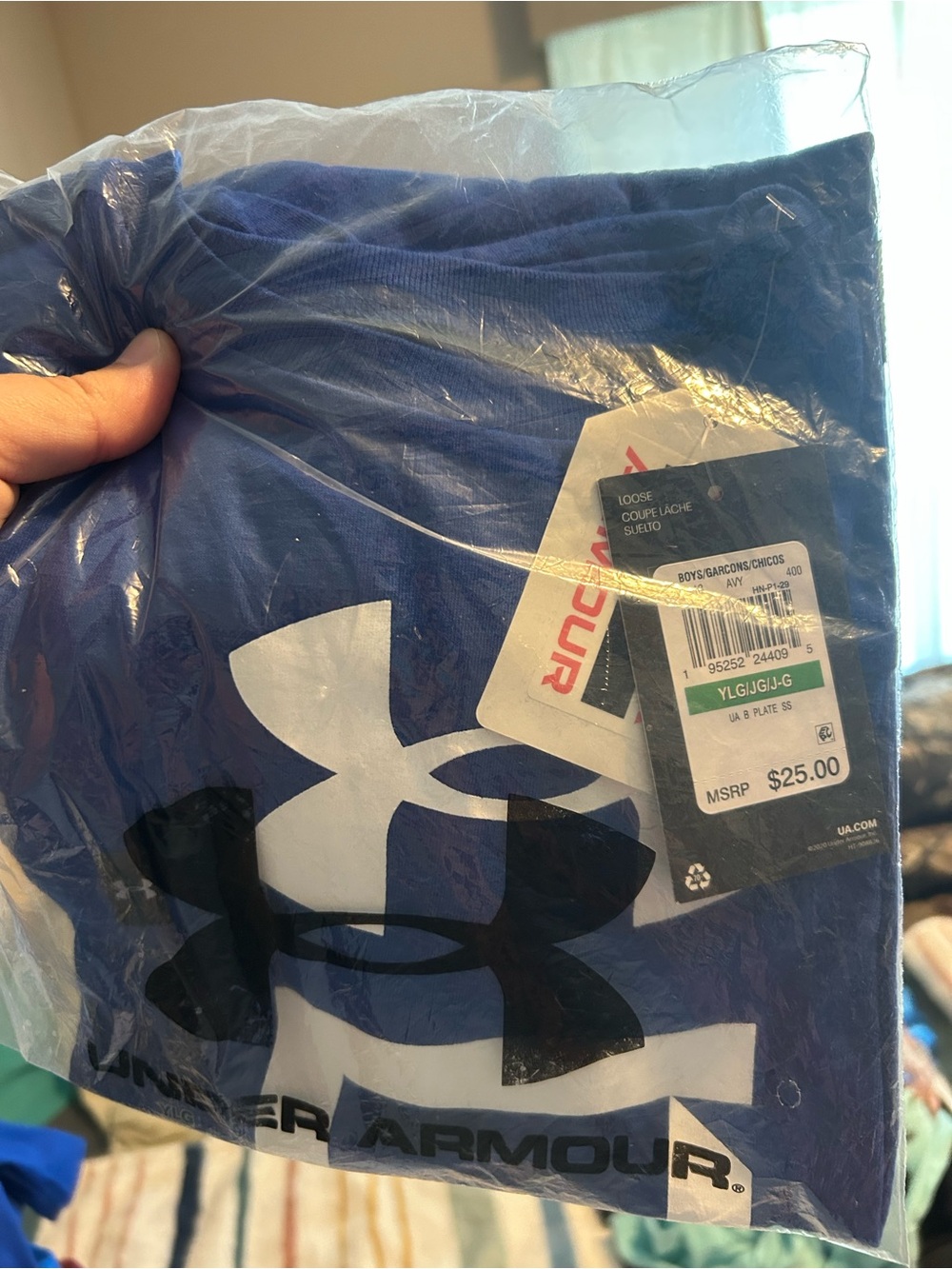 Under Armour Boys' Royal Blue short sleeve shirt
